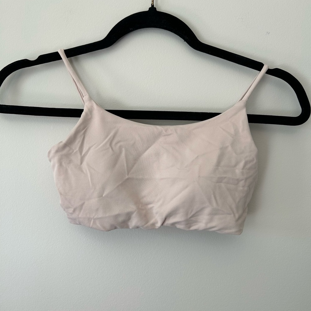 Chic Light Pink Spaghetti Strap Top